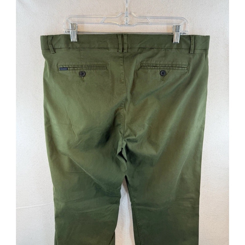 7 Diamonds Pants Men's 36x31* Green Parker Chino Performance Straight Golf - Picture 2 of 9